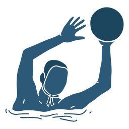 Waterpolo man catching ball PNG Design Transparent PNG