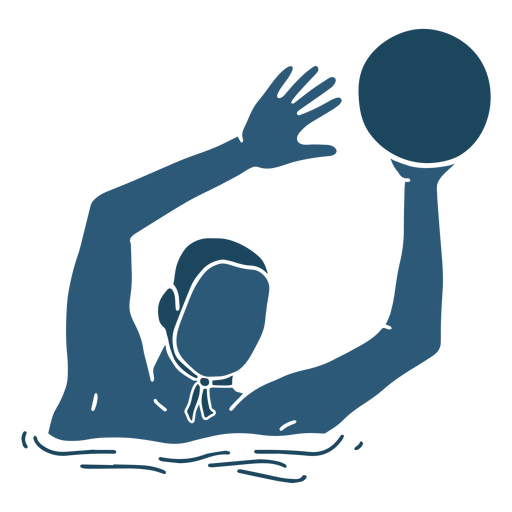 Waterpolo man catching ball