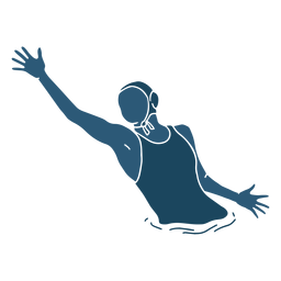 Waterpolo woman throwing ball PNG Design