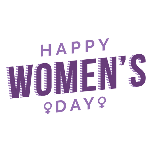 Womens day lettering happy flat