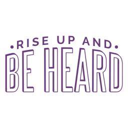 Womens day lettering heard flat PNG Design