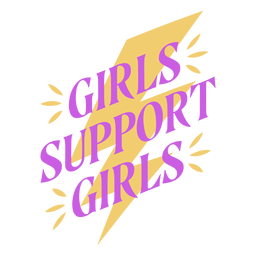 Womens day lettering support flat PNG Design