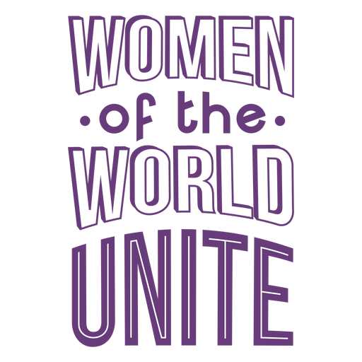 Womens day lettering unite flat PNG Design