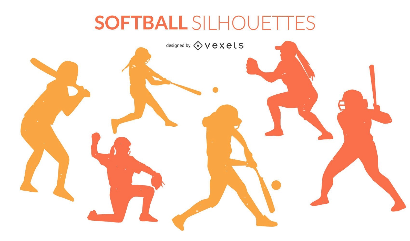 Softball Sport Silhouette Pack