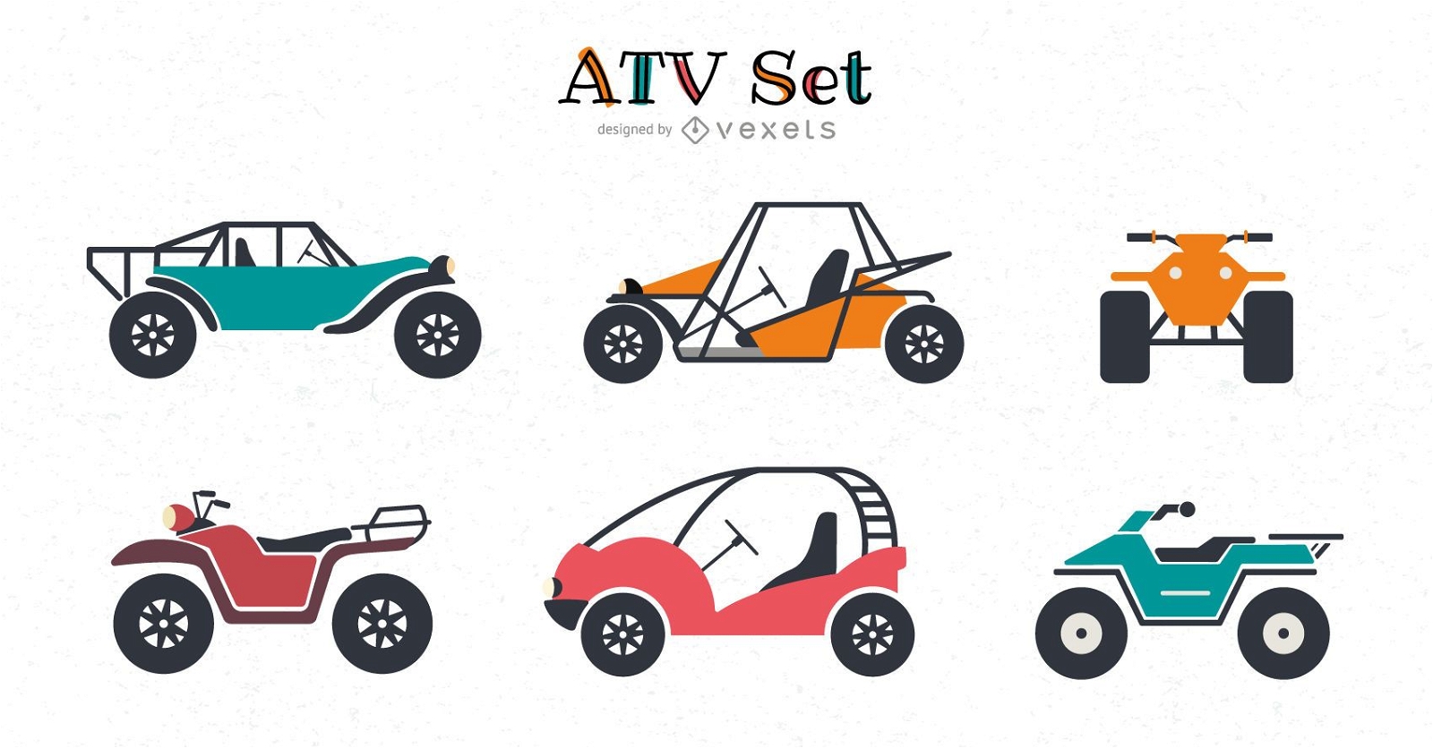all-terrain vehicles flat set