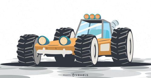 vehículo amarillo rally raid