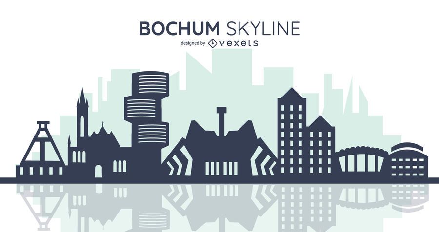 bochum skyline silhouette bochum skyline silhouette