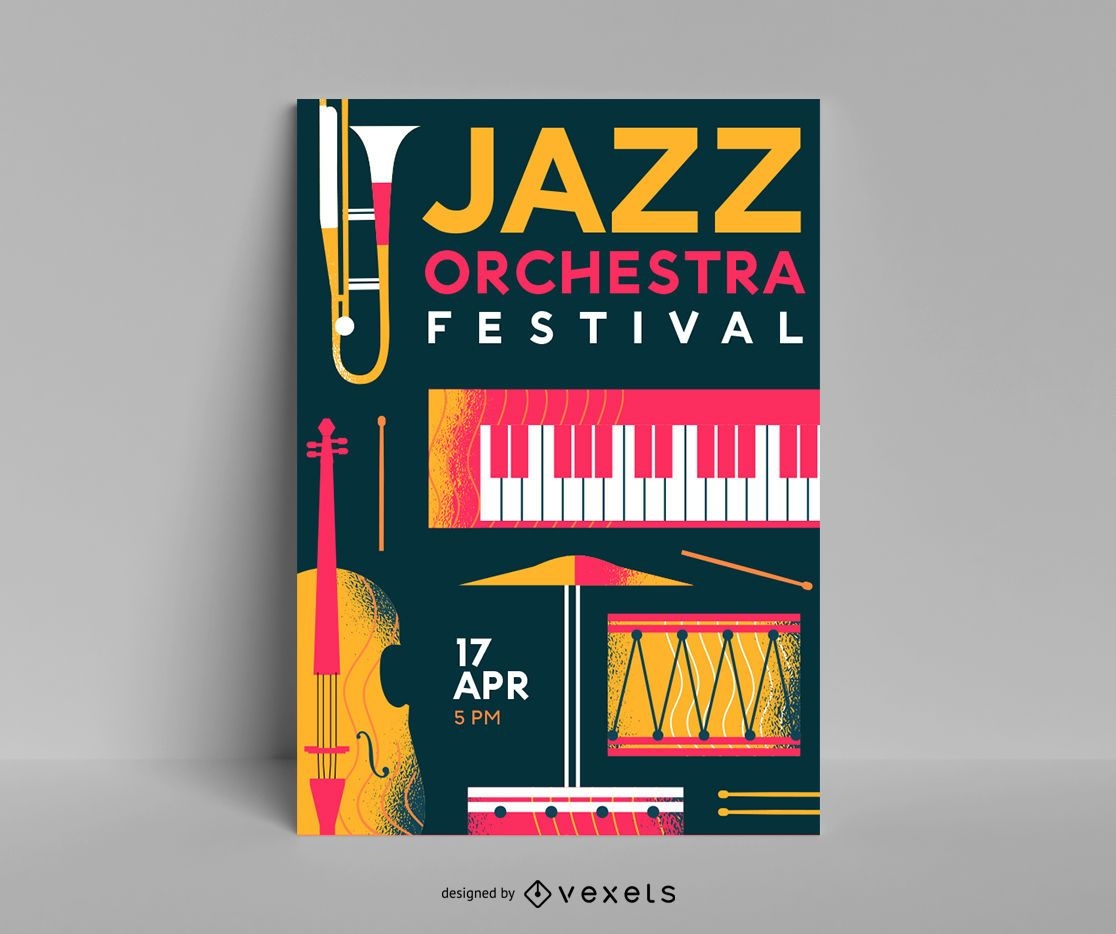 Postervorlage des Jazzorchesterfestivals