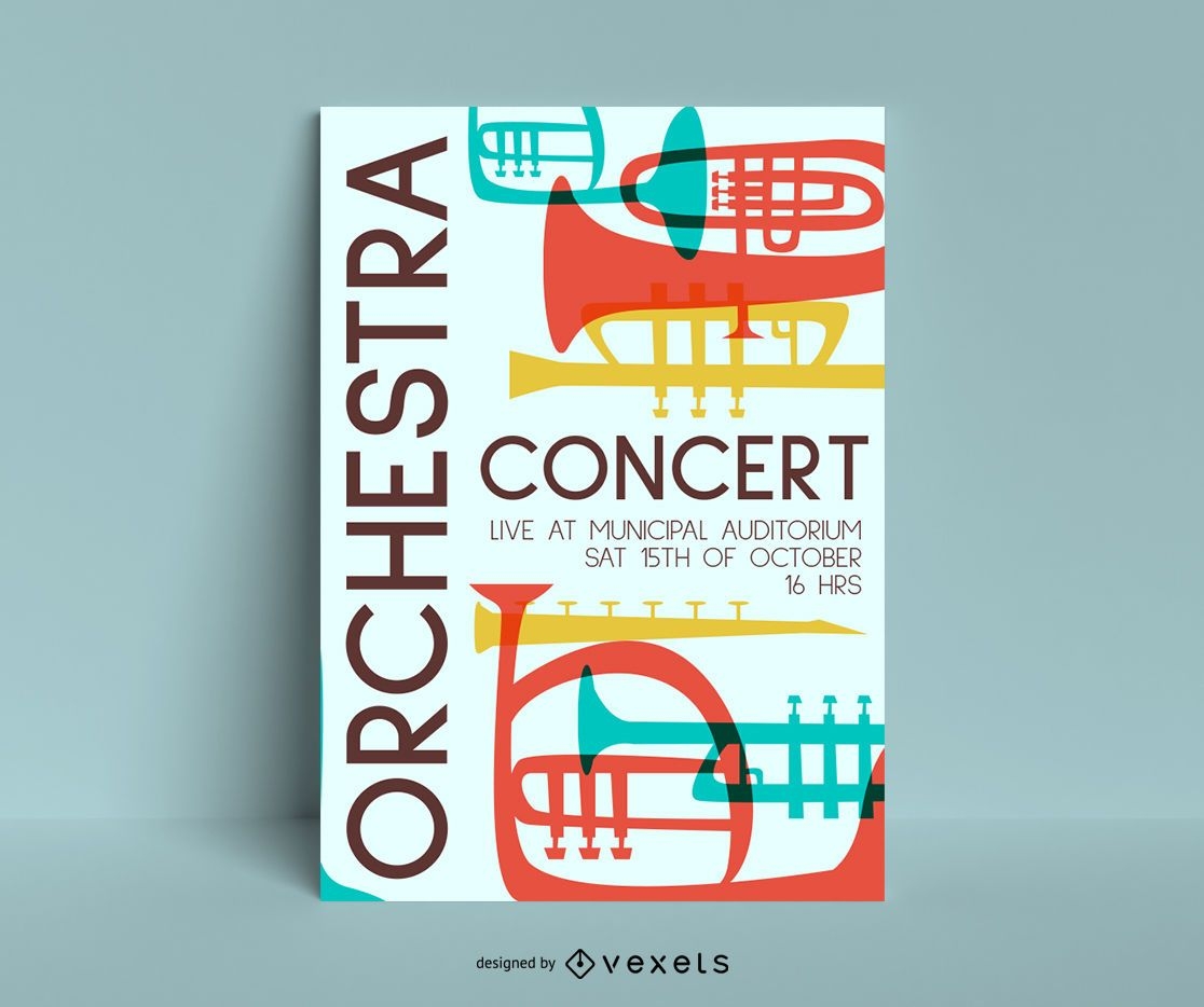 Orchesterkonzert Poster Vorlage