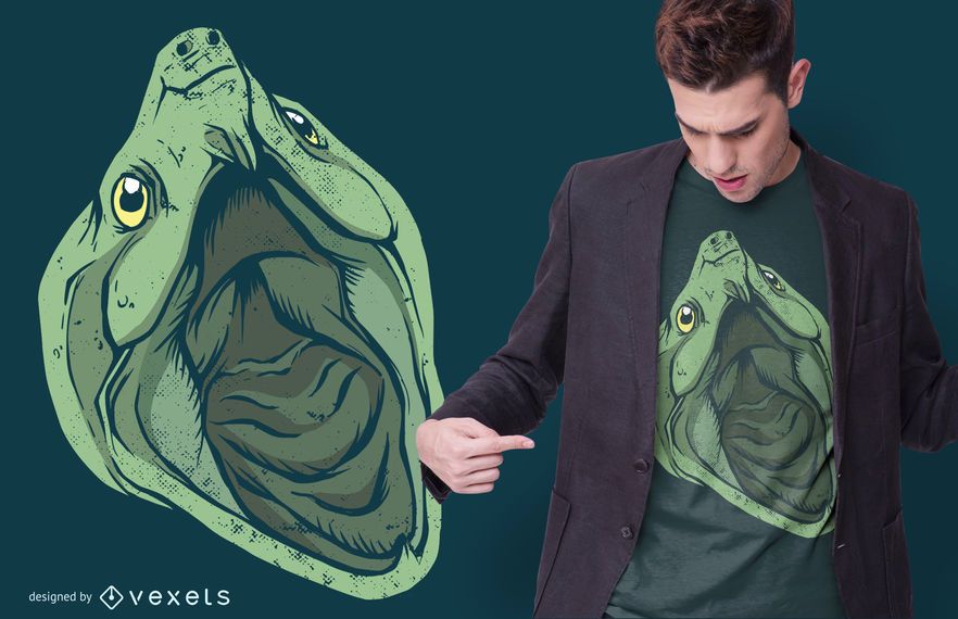 Snapping Turtle Head T-shirt Design Snapping Turtle Head T-shirt Design