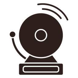 Alarm bell flat silhouette Transparent PNG