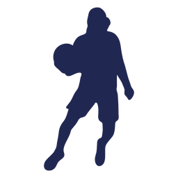 Silhueta de capuz de drible de basquete Desenho PNG