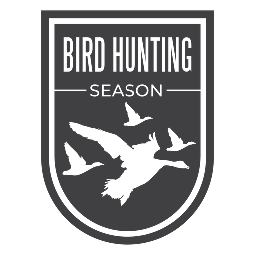 Insignia de la temporada de caza de aves Diseño PNG