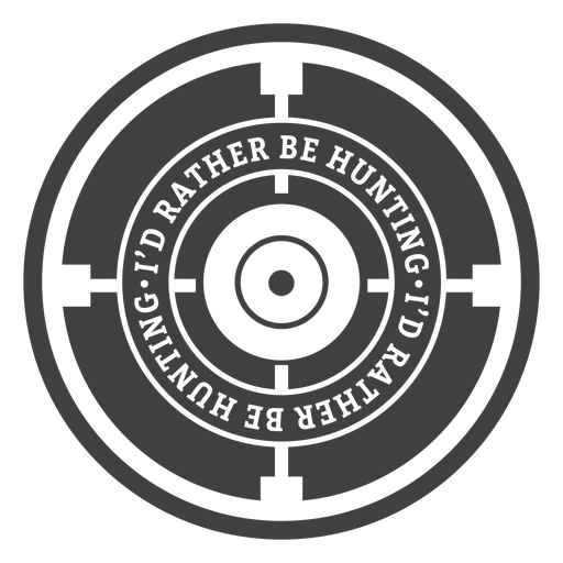 Emblema de caça com alvo de bala Desenho PNG