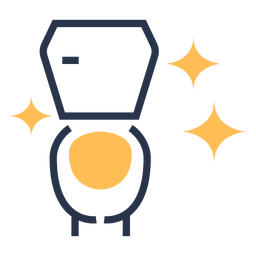 Ícone colorido do banheiro limpo Desenho PNG