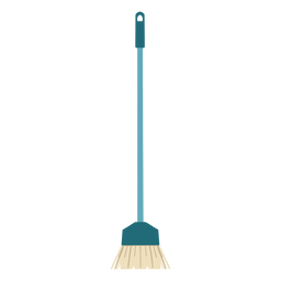 Cepillo de escoba de limpieza plano Diseño PNG