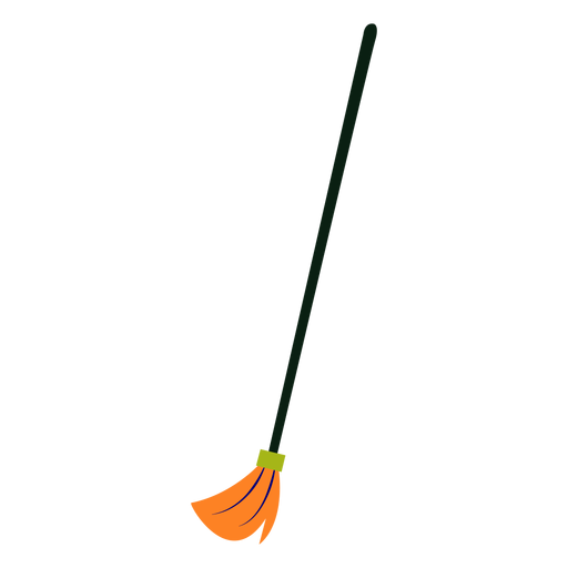 Vassoura de limpeza plana colorida Desenho PNG