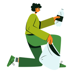 Ilustração de garrafa de personagem de limpeza Desenho PNG