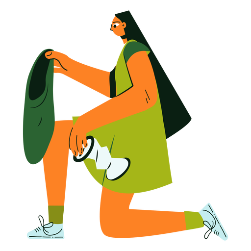 Ilustración de reciclaje de personaje de limpieza Diseño PNG