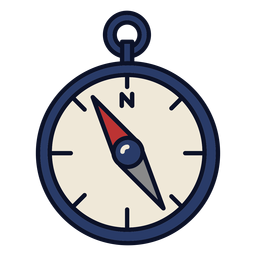 Compass icon colorful stroke PNG Design