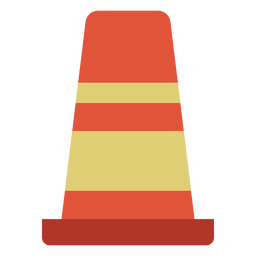 Cone street marker colorful icon PNG Design