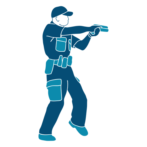 Cop Police Handfeuerwaffe Illustration PNG-Design