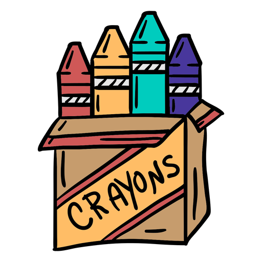 Crayon pack colorful illustration PNG Design
