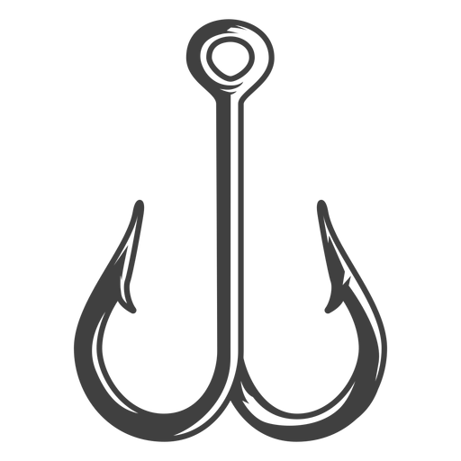 Download Double fishing hook illustration - Transparent PNG & SVG vector file