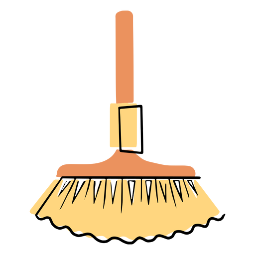 Dust brush broom colorful icon PNG Design