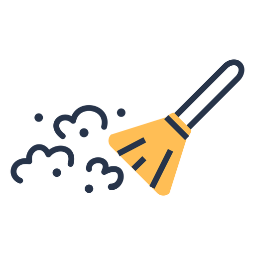 Dust cleaning brush icon