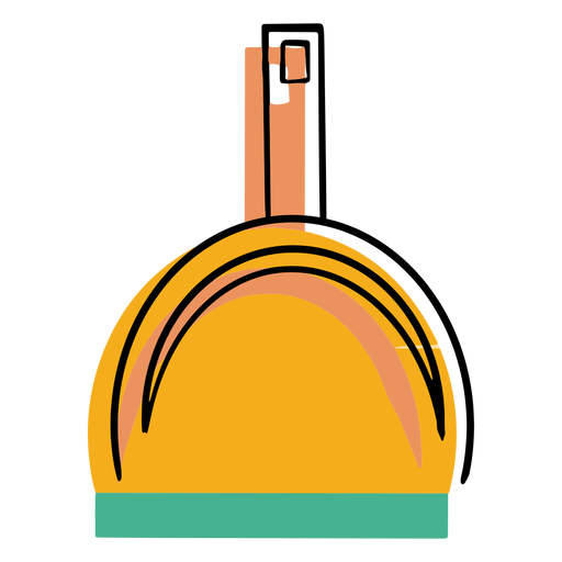 Bunter Symbolstrich der Staubwanne PNG-Design