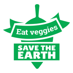 Eat veggies green badge PNG Design Transparent PNG