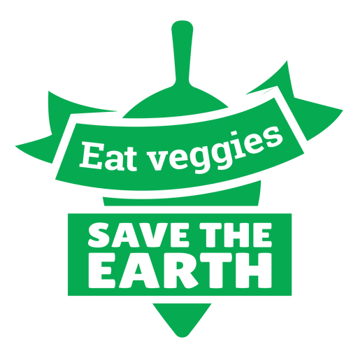 Eat veggies green badge PNG Design