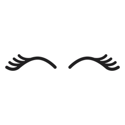 Wimpern Einhorn Schlaganfall PNG-Design
