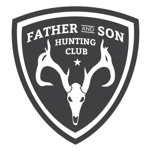 Insignia del club de caza padre e hijo Diseño PNG