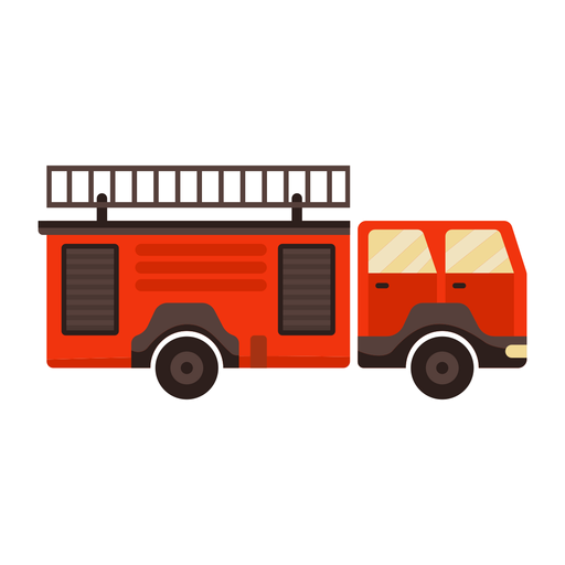 Fire engine colorful flat PNG Design