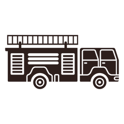 Fire engine flat silhouette PNG Design Transparent PNG