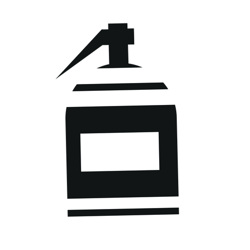 Fire extinguisher black flat PNG Design