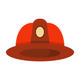 Fire helmet colorful flat PNG Design