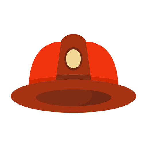 Fire helmet colorful flat - Transparent PNG & SVG vector file