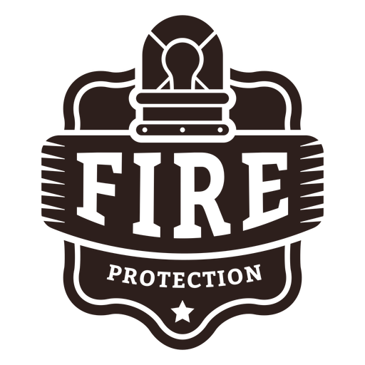Fire protection warning light badge PNG Design
