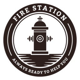 Fire station hydrant badge PNG Design Transparent PNG