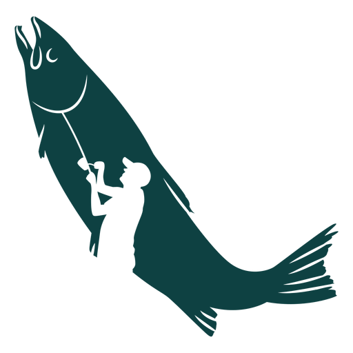Fischfischerrutenillustration PNG-Design