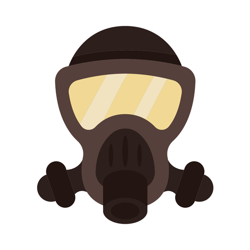 Gas mask colorful flat PNG Design