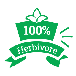 Emblema de herbívoro vegetariano verde