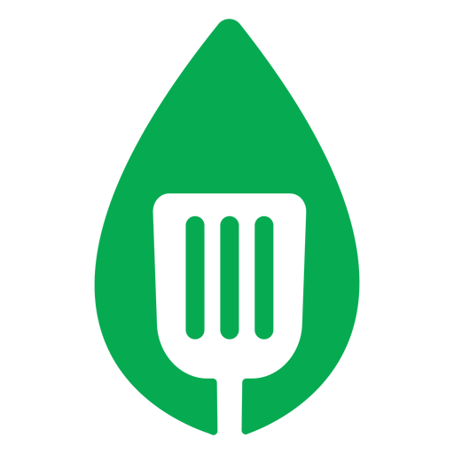 Grünes Blatt Spatel Symbol PNG-Design