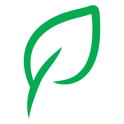 Icono vegano de hoja verde Diseño PNG
