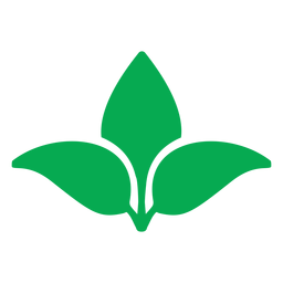 Icono de naturaleza de hojas verdes Diseño PNG
