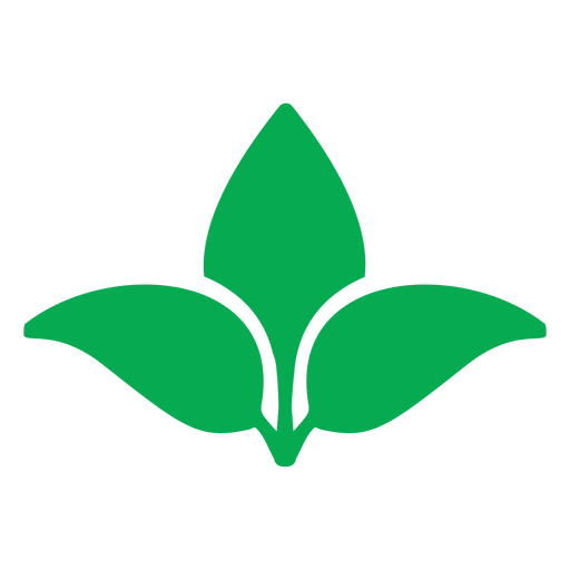 Icono de naturaleza de hojas verdes Diseño PNG