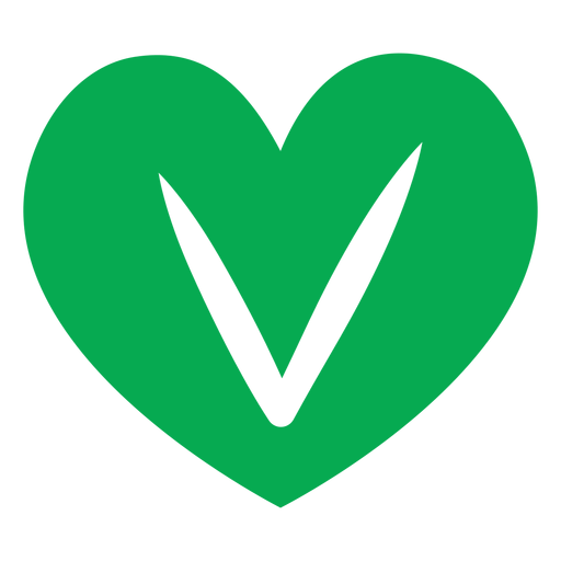 Green vegan heart icon